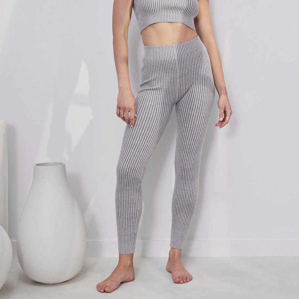 LUNYA Womens Leggings Pull On Cozy Cotton Silk Ribbed Pocket